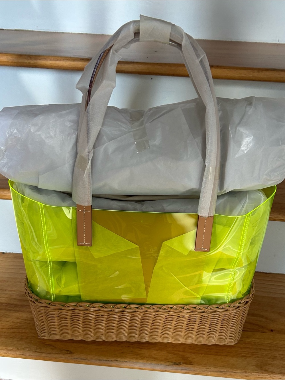 NWT Large Margaret Basket Tote from the designer brand Frances Valentine. - Picture 2 of 6